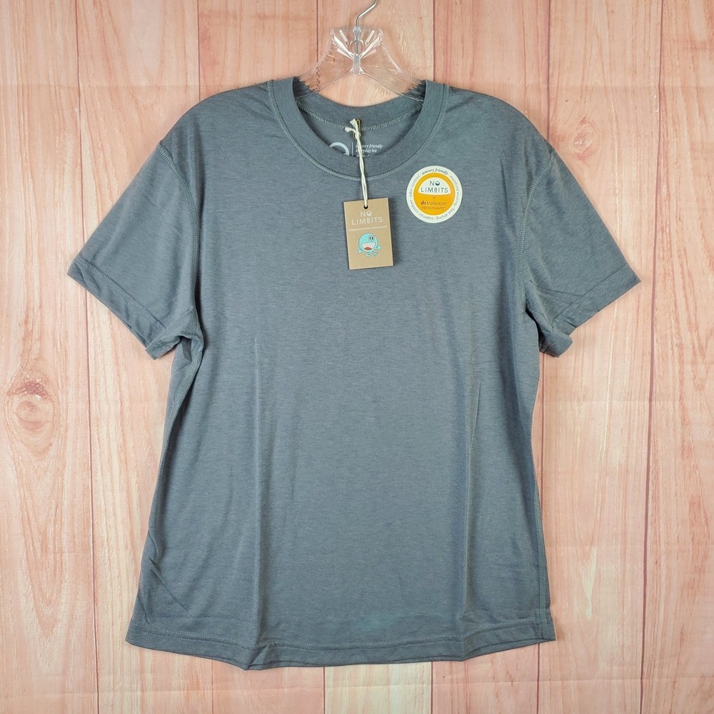 No Limbits Drirelease‎ Freshguard Sensory Friendly Everyday Tee Shirt Men M Gray